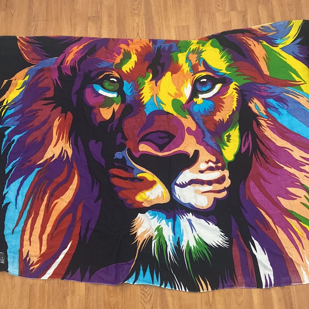 Beautiful lion tapestry